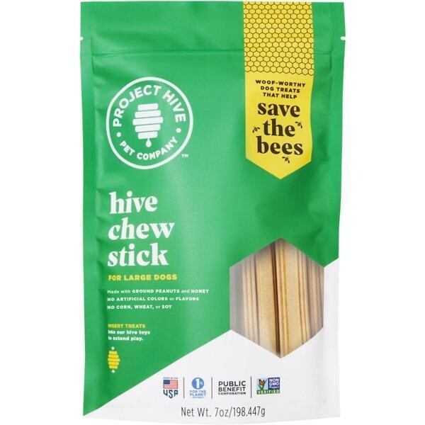 Project Hive Dog Treat Chew Stick Large Peanut & Honey 7oz