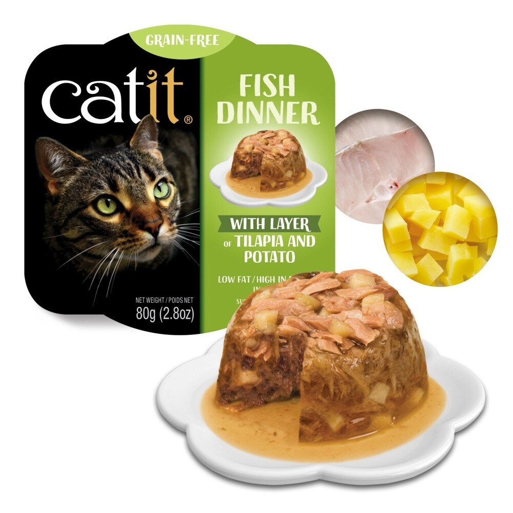 CatIt Fish w/Tilapia & Potato Tub 24/case