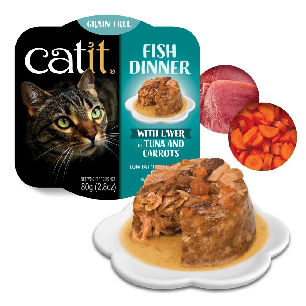 CatIt Fish w/Tuna & Carrot cup 2.8oz 6/Case