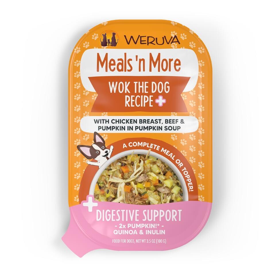 Weruva Meals N More Wok The Dog Recipe Plus cup 3.5oz 12/case