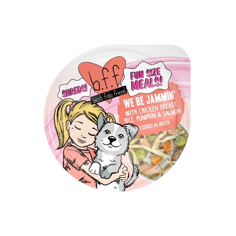 Weruva BFF We Be Jammin' w/Chicken Breast, Rice, Pumpkin & Salmon cup 2.75oz 12/Case