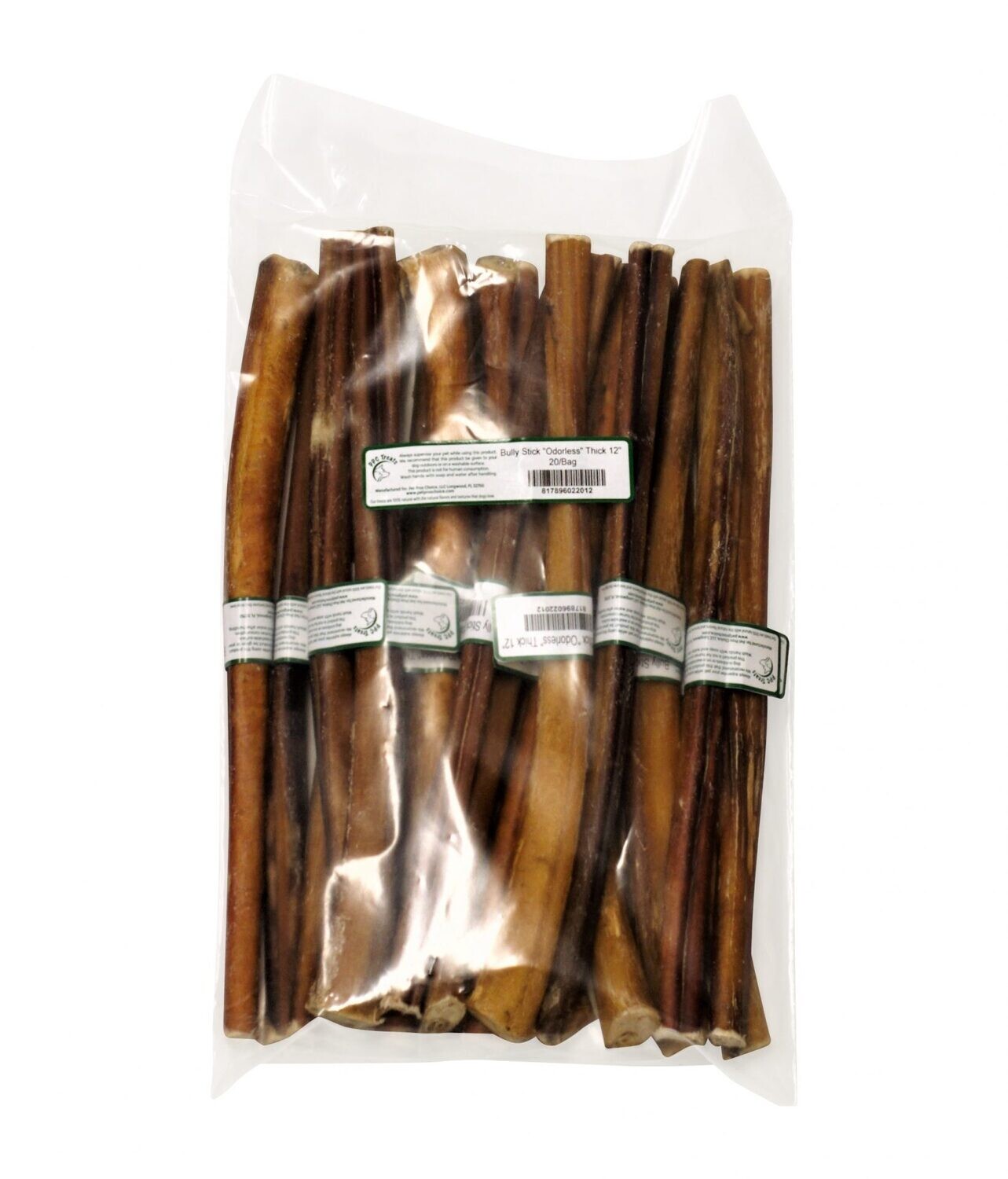 PPC Odorless 12" Regular Bully Stick 20/Case