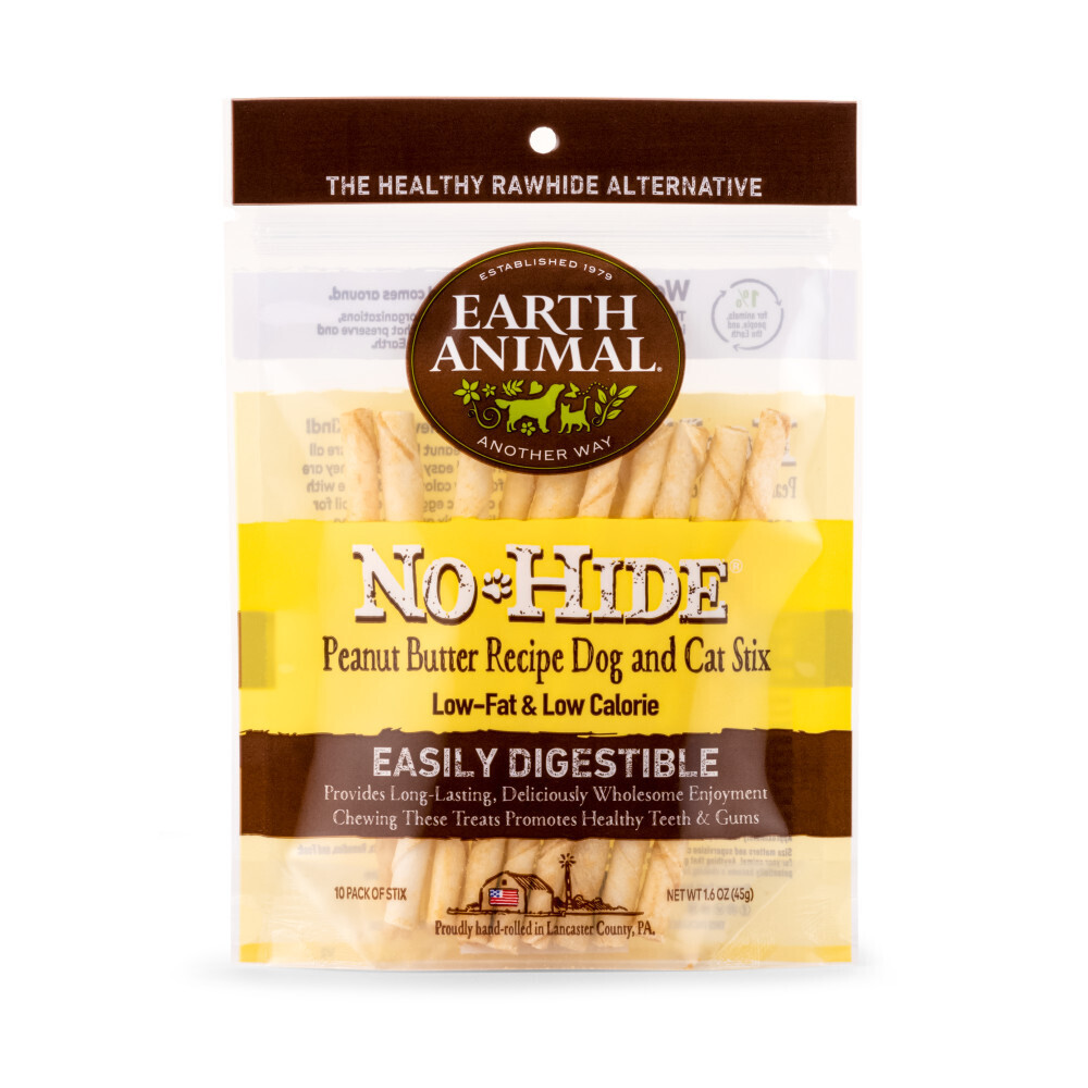 Earth Animal No Hide Chews Peanut Butter Small 10 pack