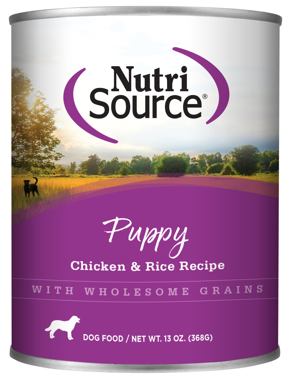 Nutrisource Dog Can Puppy Chicken & Rice Small/Medium Breed 12.3 oz 12/Case