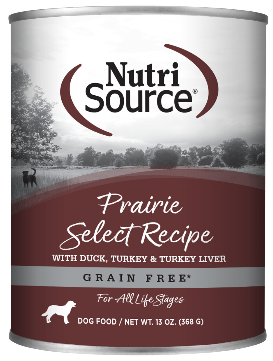 Nutrisource Grain Free Prairie Select can 13oz 12/Case