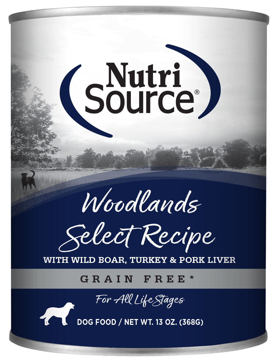 Nutrisource Grain Free Woodlands Select can 13oz 12/Case
