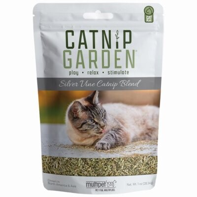 Multipet Cat Play Catnip Garden Silver Vine Catnip Blend 1oz (X)