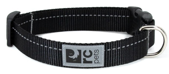 RCPets Clip Collar Lg 1'' Black