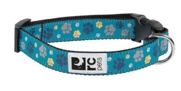 RCPets Clip Collar Sm 3/4'' Fresh Tracks Teal