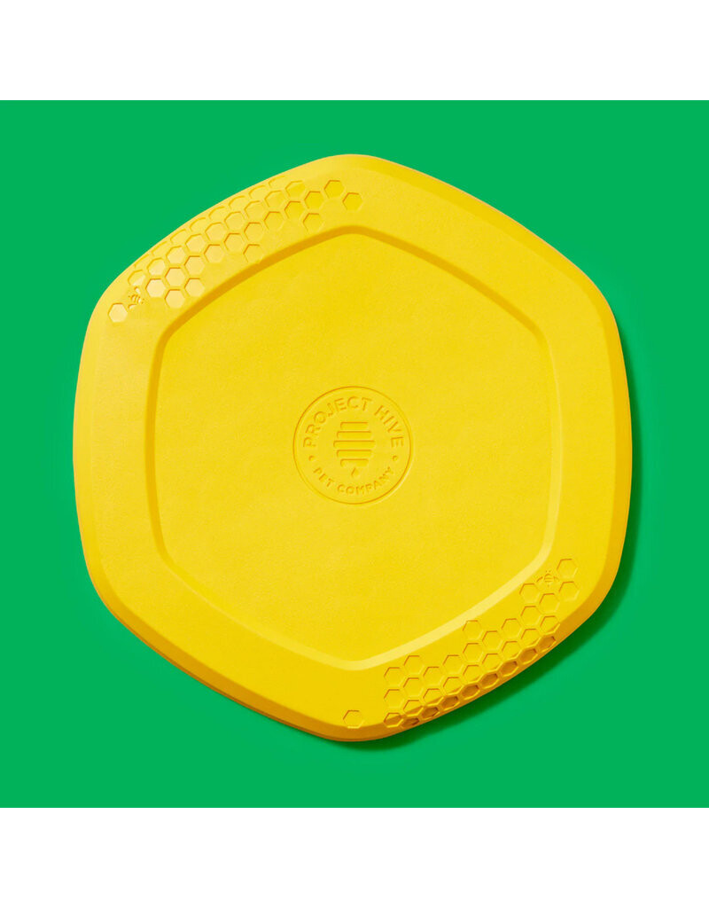 Project Hive Dog Toy Hive Disc Floating Yellow (X)