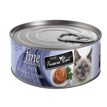 Fussie Cat Fine Dining Pate Mackerel Entrée can 2.82oz 24/Case
