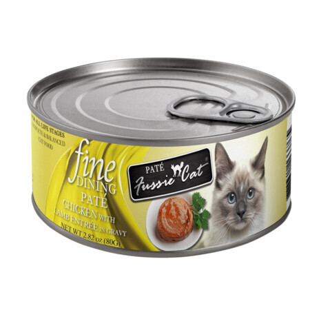 Fussie Cat Fine Dining Pate Chicken with Lamb Entrée can 2.82oz 24/Case