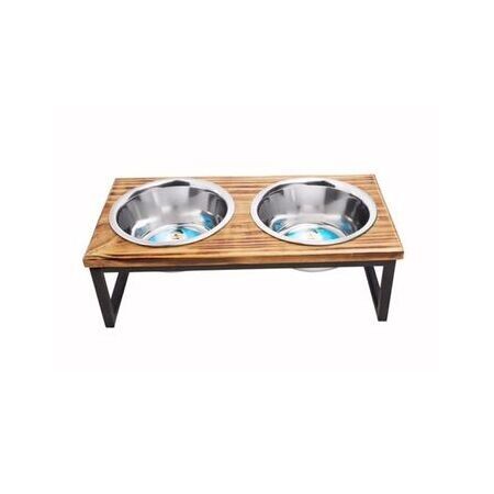 Indipets Contemporary Wood Double Diner 2 Quarts