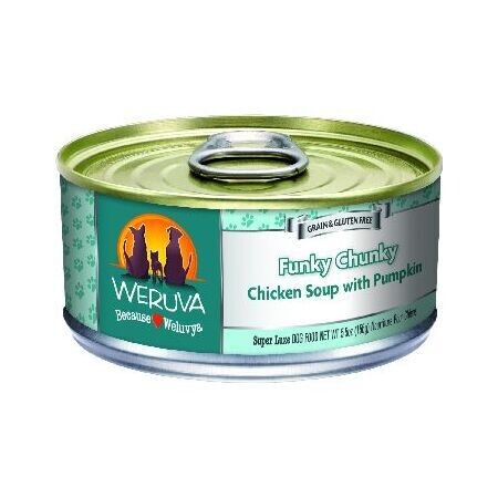 Weruva K9 Funky Chunky Grain Free Chicken Soup w/Pumpkin can 5.5oz 24/Case (X)