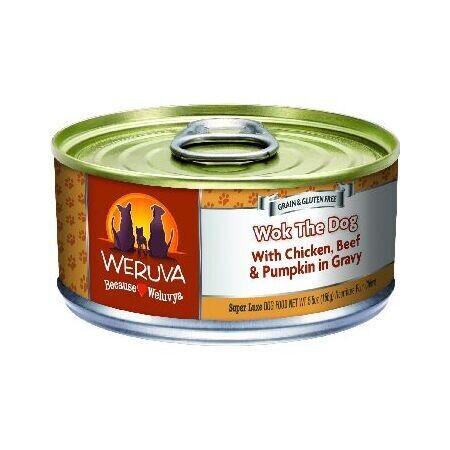 Weruva K9 Wok The Dog Grain Free Chicken, Beef & Pumpkin can 5.5oz 24/Case