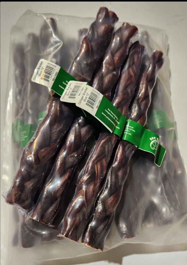 PPC Collagen Braided Stick 12'' 20/Case (X)