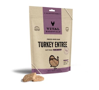 Vital Essentials Freeze Dried Cat Turkey Mini Patties 8oz
