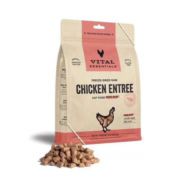 Vital Essentials Freeze Dried Cat Chicken Mini Nibs 12oz