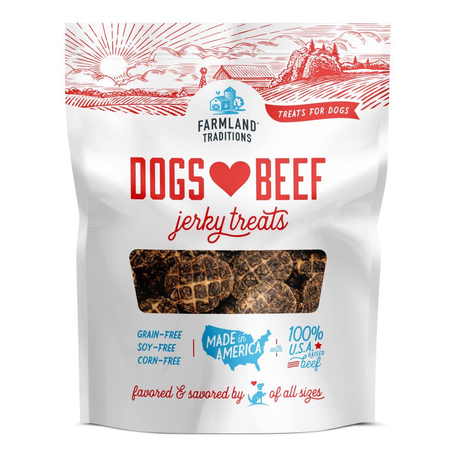Farmland Traditions Dogs Love Beef Jerky Treat 5oz