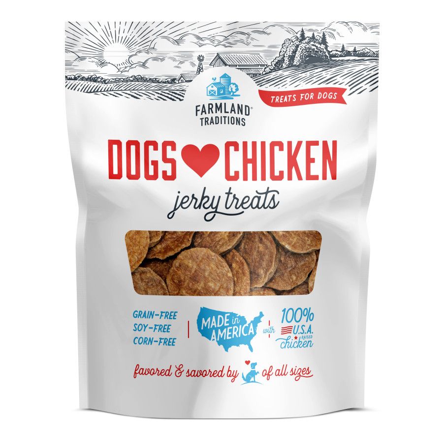 Farmland Traditions Grain Free Dogs Love Chicken Jerky Treat 16oz