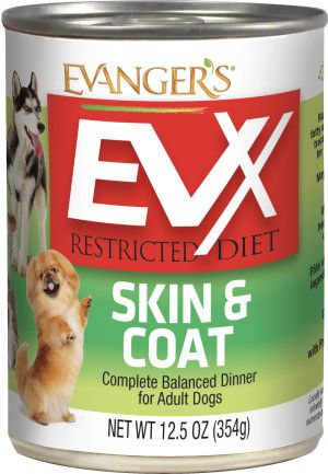Evanger's EVx Restricted Diet Skin & Coat can 12.5oz 12/Case (X)