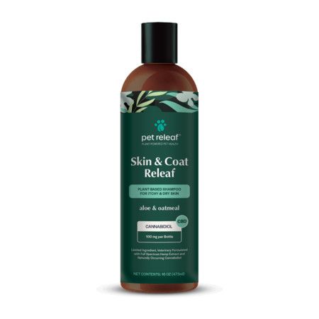 Pet Releaf CBD Dog Grooming Shampoo Skin Coat Itchy Dry Skin 16oz