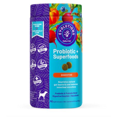 NaturVet Evolutions Probiotic + Superfoods Soft Chew 90 count (X)