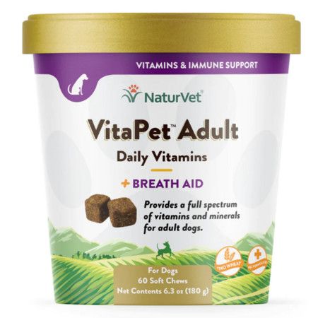 Naturvet Vitapet Adult + Breath Aid Soft Chew 60 count (X)