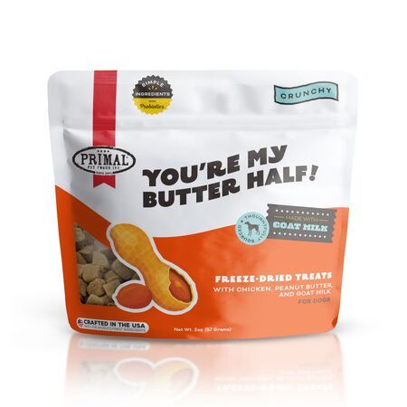 Primal Freeze Dried Your My Butter Half Chicken Peanut Butter Goat Milk Treat 2oz