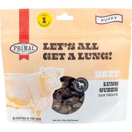 Primal Dehydrated Lets All Get A Lung Beef Treat 1.5oz