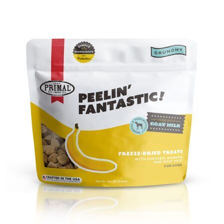 Primal Freeze Dried Peeling Fantastic Chicken Banana Goat Milk Treat 2oz