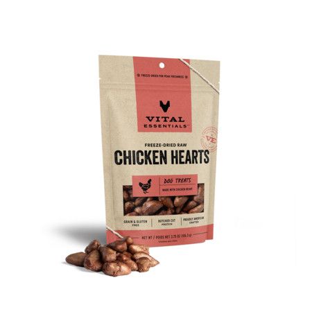 Vital Essentials Freeze Dried Chicken Heart Treat 3.75oz