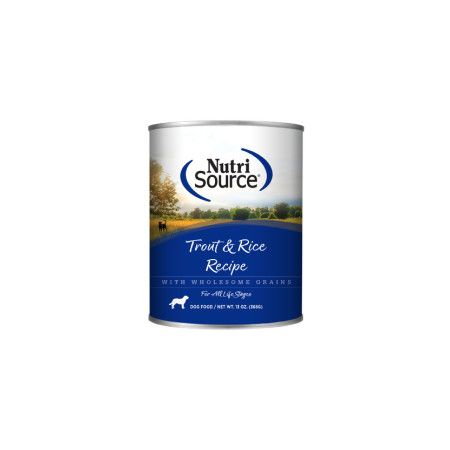 NutriSource Trout & Rice can 13oz 12/Case