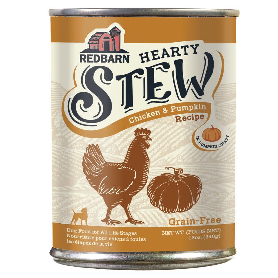 Redbarn Grain Free Hearty Stew All Life Stages Chicken & Pumpkin can 12oz 12/Case