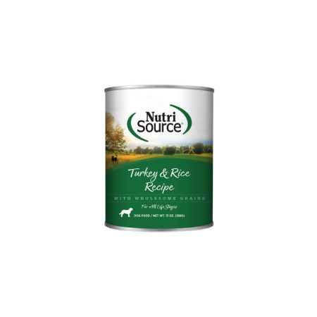 NutriSource Turkey & Rice can 13oz 12/Case