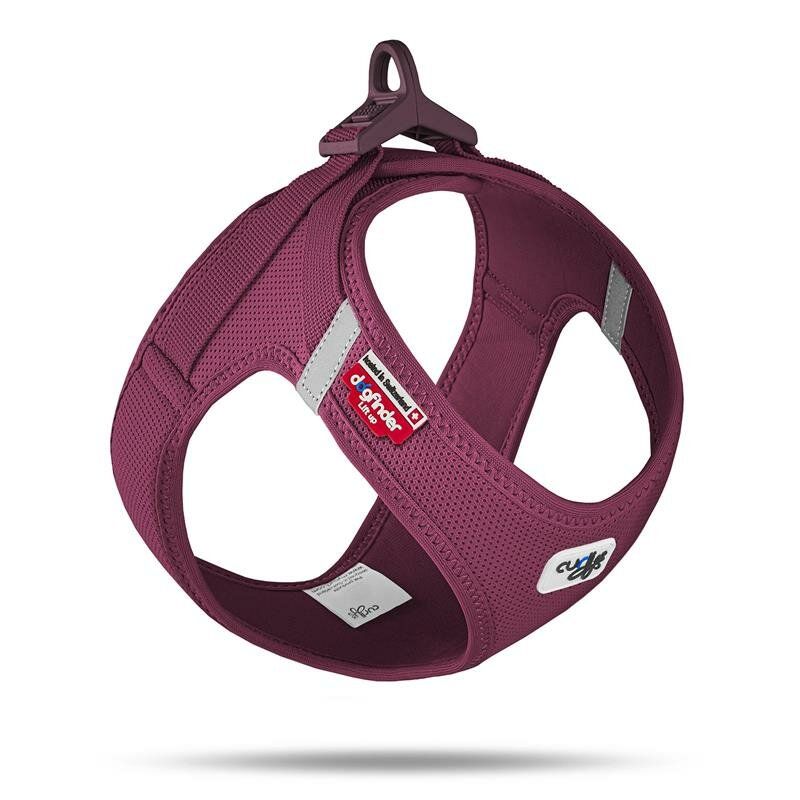 Curli Vest Harness Clasp Air-Mesh Ruby Small
