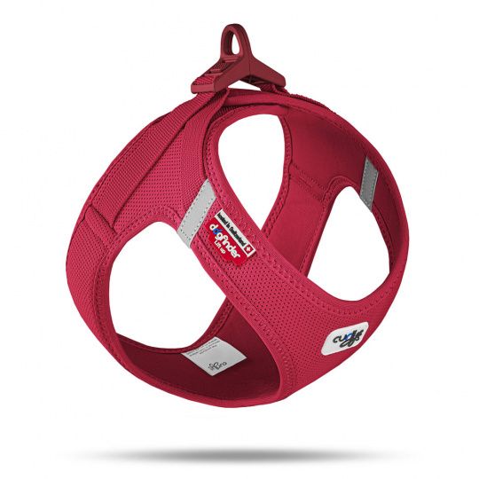 Curli Vest Harness Clasp Air-Mesh Red Large (X)