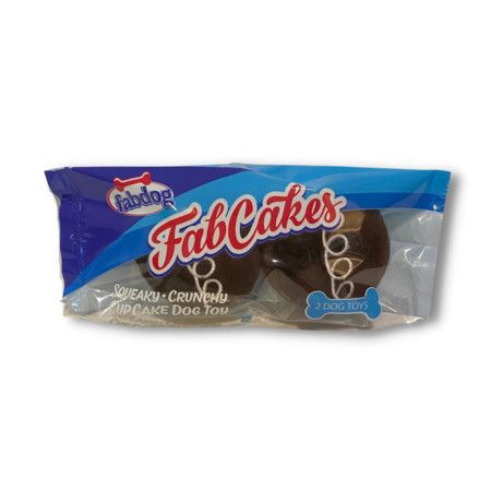 Fab Dog Toy Fabcakes Chocolate Cupcakes (X)