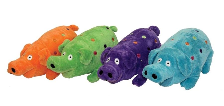Multipet Globlet Polka Dot Plush Pig Assorted