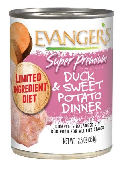 Evanger's Super Premium Duck & Sweet Potato can 12.5oz 12/Case