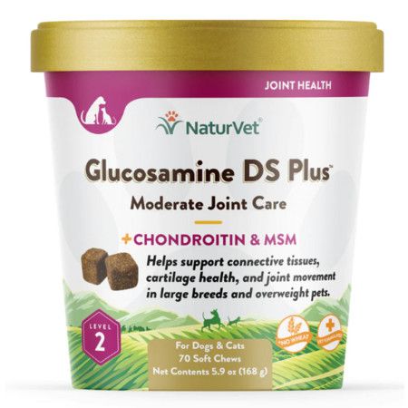 NaturVet Glucosamine DS Plus Level 2 Soft Chew 70 count (X)