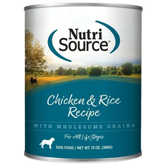Nutrisource Chicken & Rice can 13oz 12/Case