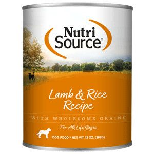 Nutrisource Lamb & Rice can 13oz 12/Case