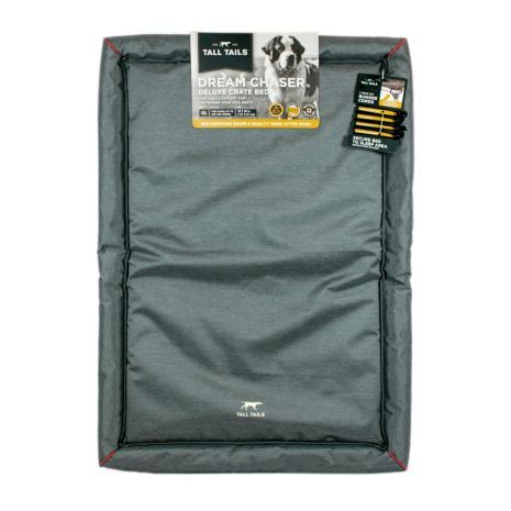 Tall Tails Bed Crate Pad Deluxe with Bungee Balls Gray Double Extra Large (X)