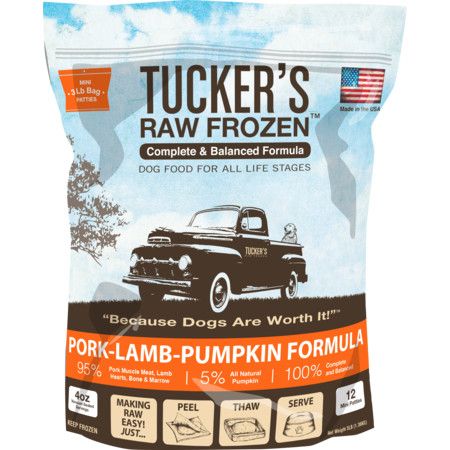 Tucker's Frozen Pork, Lamb & Pumpkin Mini Patties 3#