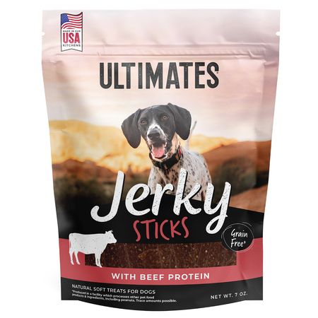 Midwestern Pet Ultimates Grain Free Beef Jerky Sticks Treat 7oz