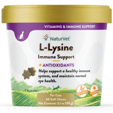 NaturVet Cat L-Lysine 60ct