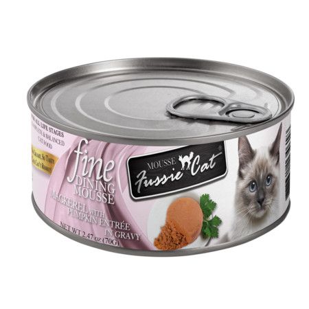 Fussie Cat Fine Dining Mousse Mackerel Pumpkin can 2.47oz 24/case