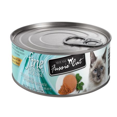 Fussie Cat Fine Dining Mousse Tuna Pumpkin can 2.47oz 24/case