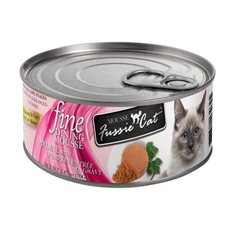 Fussie Cat Fine Dining Mousse Sardine Pumpkin can 2.47oz 24/case